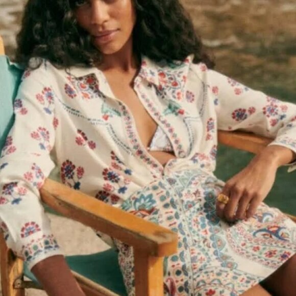 Sezane Ann Button Down Shirt 36 - Picture 6 of 6